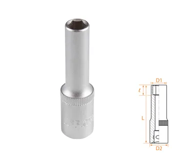 Головка торцевая глубокая шестигранная 3/8", 8 мм AFFIX AF00130008