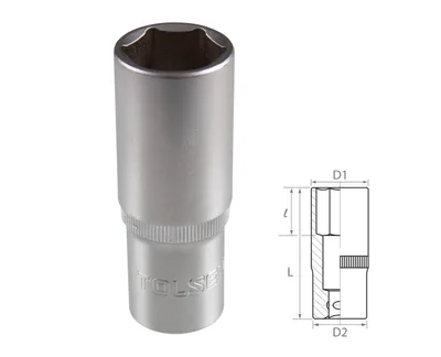 Головка торцевая глубокая шестигранная 1/2", 19 мм TOLSEN TT16569