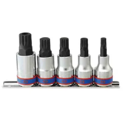 Набор торцевых насадок 1/2", SPLINE, М8-М16, 5 предметов