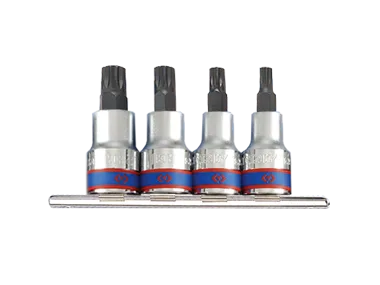 Набор торцевых насадок 1/2", SPLINE, М6-М12, 4 предмета