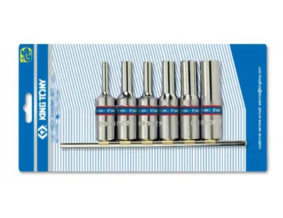 Набор глубоких торцевых головок 3/8″ — KING TONY 3116PR