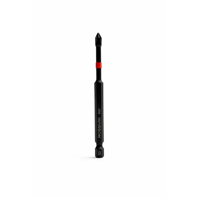 Бита ударная крестовая ROSSVIK 63100PH1-IB, PH1, 100 мм, 1/4", сплав S2 (10шт в коробке)