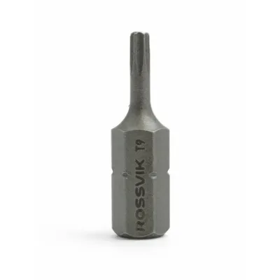 Бита TORX ROSSVIK 6325T9, T9, 25 мм, 1/4", сплав S2 (20шт в коробке)