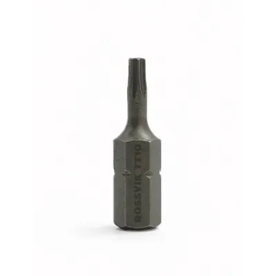 Бита TORX с отверстием ROSSVIK 6325TT10, T10H, 25 мм, 1/4", сплав S2 (20шт в коробке)