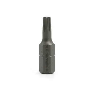 Бита TORX с отверстием ROSSVIK 6325TT20, T20H, 25 мм, 1/4", сплав S2 (20шт в коробке)