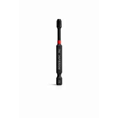 Бита ударная крестовая ROSSVIK 6375PH3-IB, PH3, 75 мм, 1/4", сплав S2 (10шт в коробке)