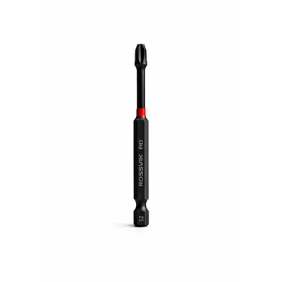 Бита ударная крестовая ROSSVIK 6390PH3-IB, PH3, 90 мм, 1/4", сплав S2 (10шт в коробке)