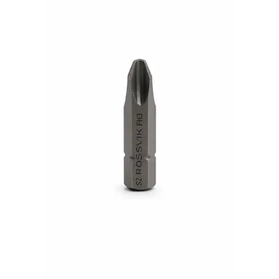 Бита крестовая ROSSVIK 8036PH3, PH3, 36 мм, 5/16", сплав S2 (20шт в коробке)