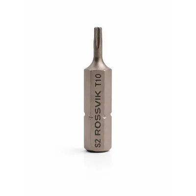Бита TORX ROSSVIK 8036T10, T10, 36 мм, 5/16", сплав S2 (20шт в коробке)