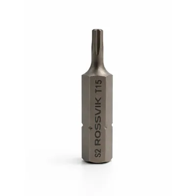 Бита TORX ROSSVIK 8036T15, T15, 36 мм, 5/16", сплав S2 (20шт в коробке)
