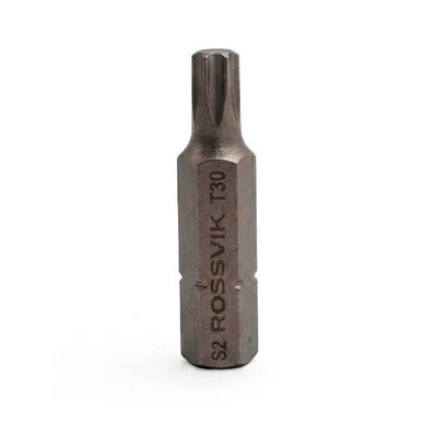 Бита TORX ROSSVIK 8036T30, T30, 36 мм, 5/16", сплав S2 (20шт в коробке)