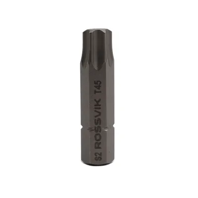 Бита TORX ROSSVIK 8036T45, T45, 36 мм, 5/16", сплав S2 (20шт в коробке)
