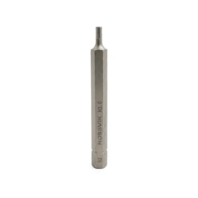 Бита HEX ROSSVIK 8080H30, H3.0, 80 мм, 5/16", сплав S2 (10шт в коробке)