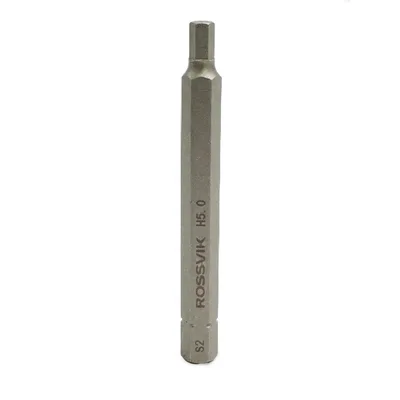 Бита HEX ROSSVIK 8080H50, H5.0, 80 мм, 5/16", сплав S2 (10шт в коробке)