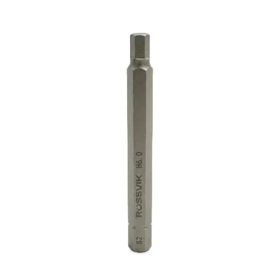 Бита HEX ROSSVIK 8080H60, H6.0, 80 мм, 5/16", сплав S2 (10шт в коробке)