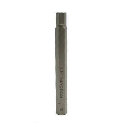 Бита HEX ROSSVIK 8080H70, H7.0, 80 мм, 5/16", сплав S2 (10шт в коробке)