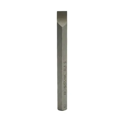 Бита шлицевая ROSSVIK 8080SL80, SL8, 80 мм, 5/16", сплав S2 (10шт в коробке)