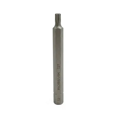 Бита TORX ROSSVIK 8080T27, T27, 80 мм, 5/16", сплав S2 (10шт в коробке)