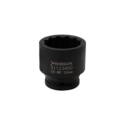 SI123450 Головка торцевая ударная 12-гранная ROSSVIK 3/4", 50мм