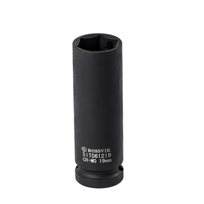 SID061219 Головка торцевая ударная, глубокая ROSSVIK, 1/2", 19мм