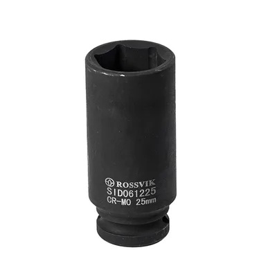 SID061225 Головка торцевая ударная, глубокая ROSSVIK, 1/2", 25мм