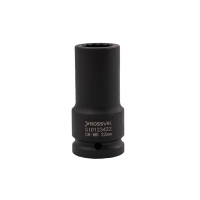 SID123422 Головка торцевая ударная глубокая 12-гранная ROSSVIK 3/4", 22мм