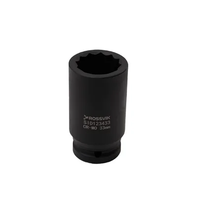 SID123433 Головка торцевая ударная глубокая 12-гранная ROSSVIK 3/4", 33мм