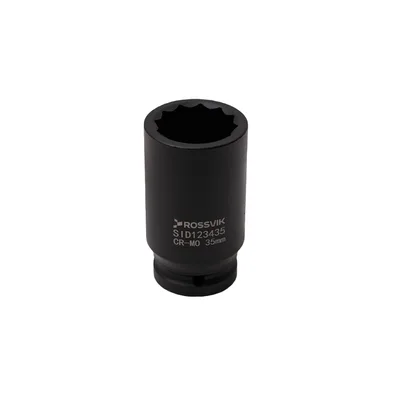 SID123435 Головка торцевая ударная глубокая 12-гранная ROSSVIK 3/4", 35мм
