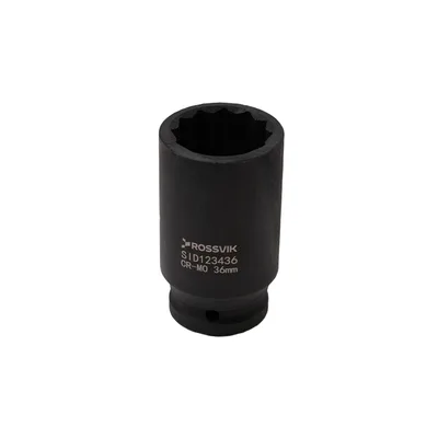 SID123436 Головка торцевая ударная глубокая 12-гранная ROSSVIK 3/4", 36мм