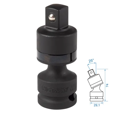 Кардан ударный 1/2", шаровый, с шариковым фиксатором KING TONY 4798P
