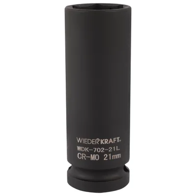 WDK-702-21L Головка торцевая ударная глубокая тонкостенная 1/2", 6 граней, 21 мм