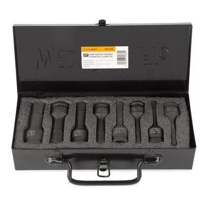 WDK-705H Набор ударных головок 1/2" HEX 8 предметов, H5-H19